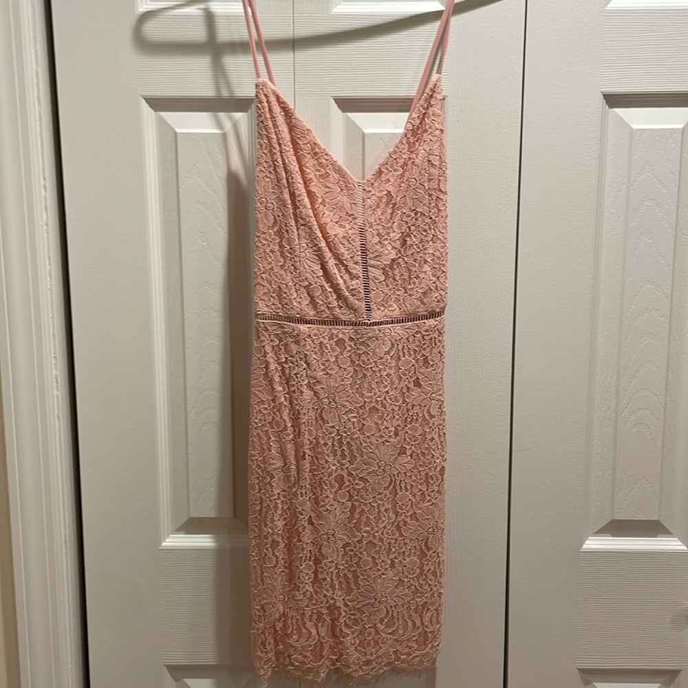 NWT pink lace mini dress